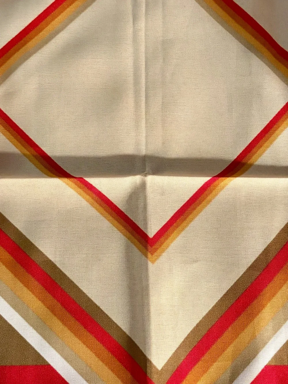 New Italian Multi-Color Striped Women's Scarf - Red, Cream, Tan